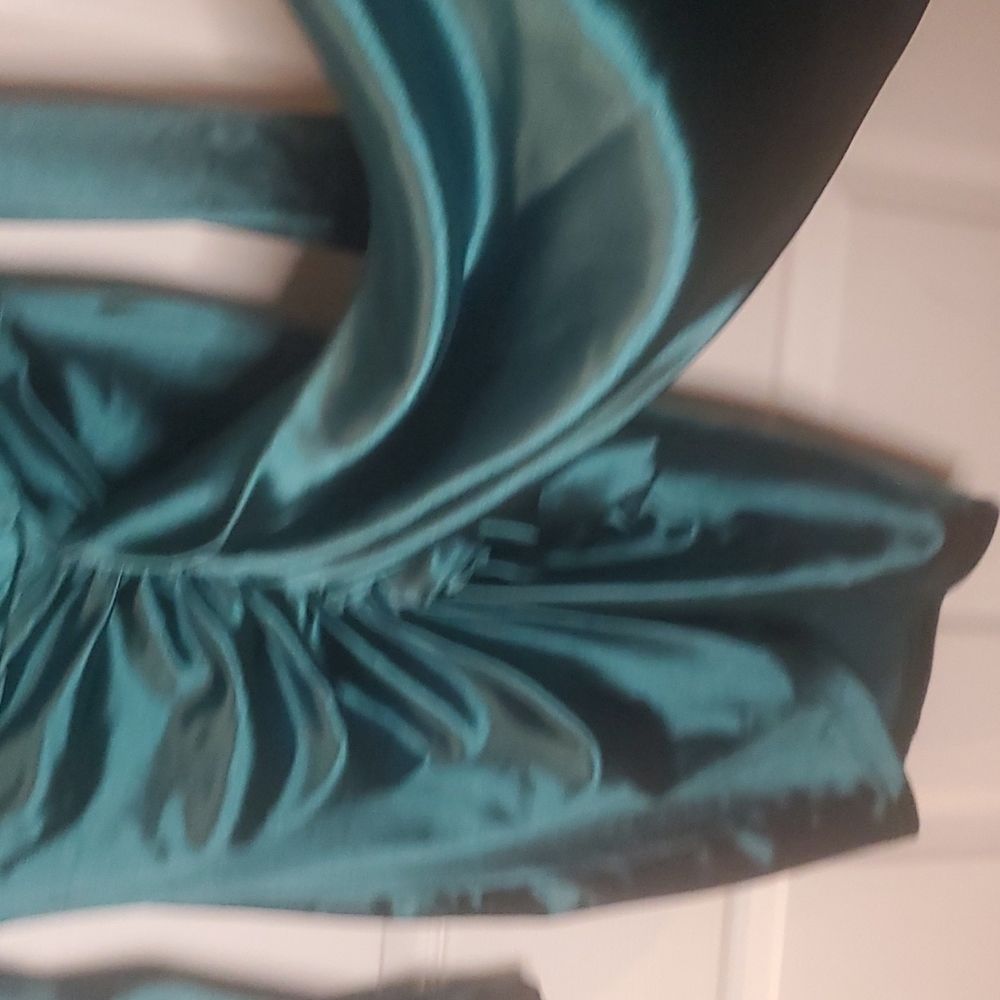 Emerald green formal mini dress LG - Picture 3 of 4